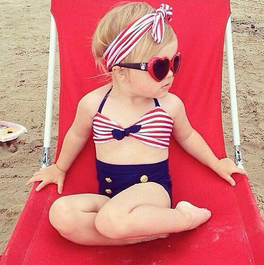 American Girl Red White Blue Bikini