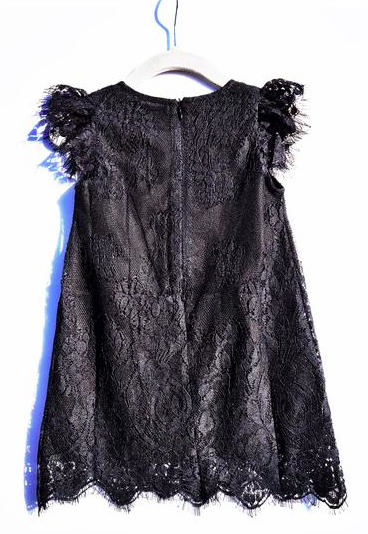 childrens black lace dress Elegant Black Lace Girl Dress: Formal Toddler & Flower Girl Outfit