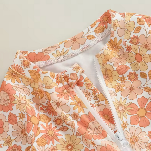 Gia Floral Long Sleeve Swim