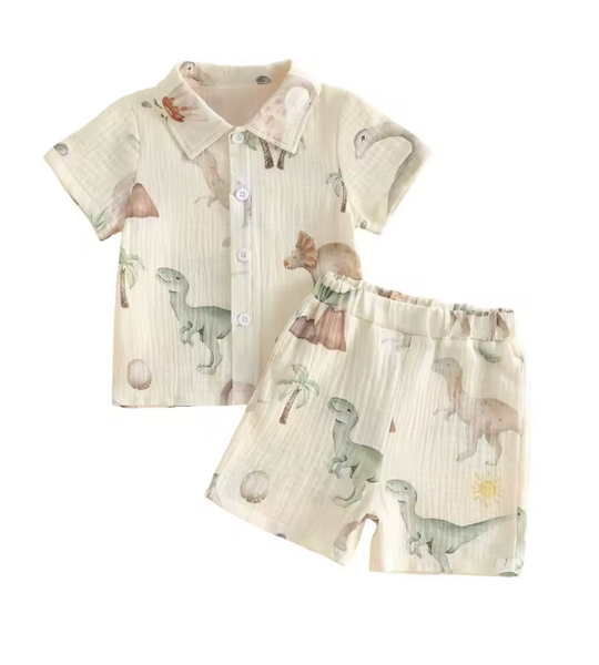 Back In Time Two Piece Short Set