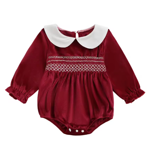 Thia Collared Long Sleeve Romper