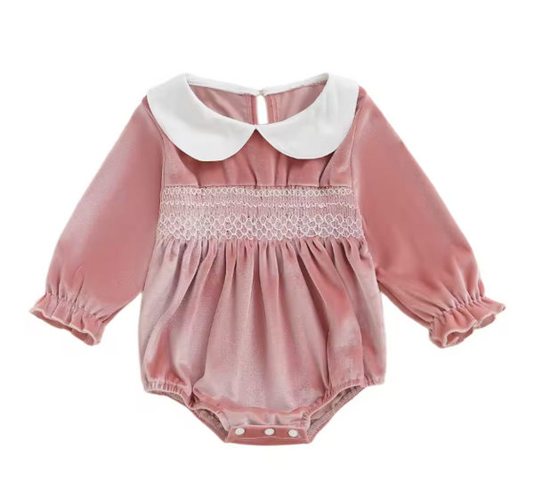 Thia Collared Long Sleeve Romper