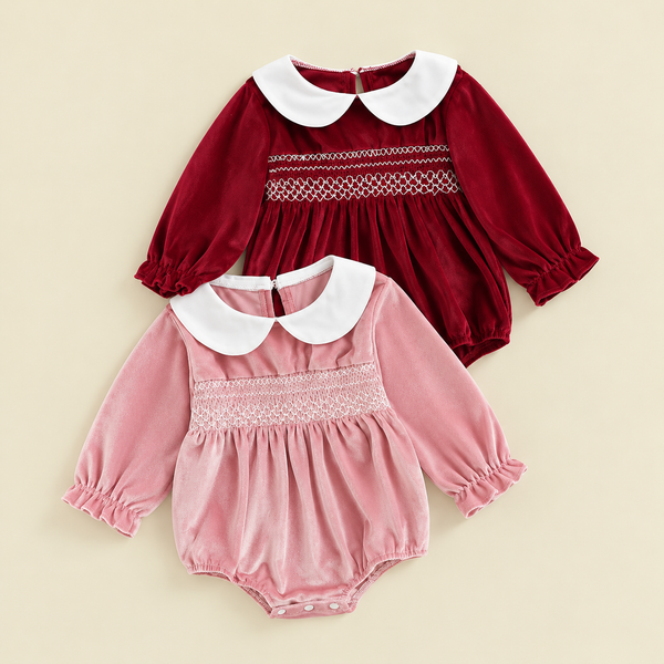 Thia Collared Long Sleeve Romper