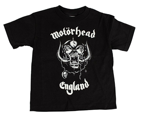 Motorhead Black White Unisex Boys Girls Kids Children Toddler Baby Infant Tee Clothes