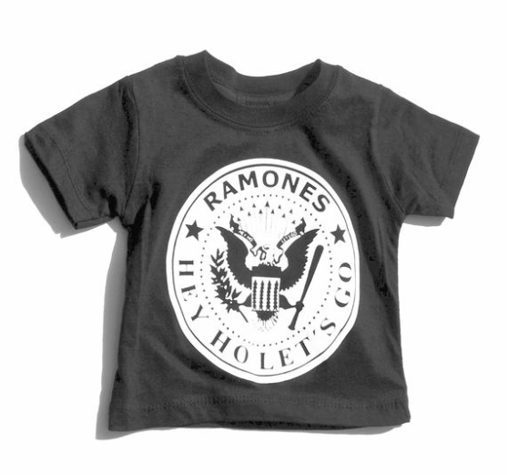 Ramones Black White Unisex Boys Girls Kids Children Toddler Baby Infant Tee Clothes