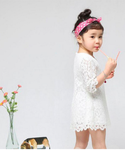 White lace infant dress best sale