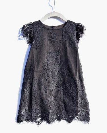Little Lace Black Dress for Girls Kids Toddler Children Infant Baby Clothes