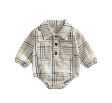 Harry Plaid Baby Onesie