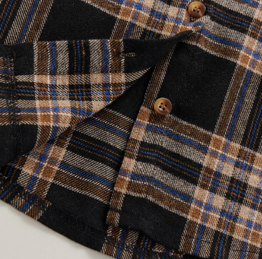 Travis Homie Plaid Button Down Kids Top