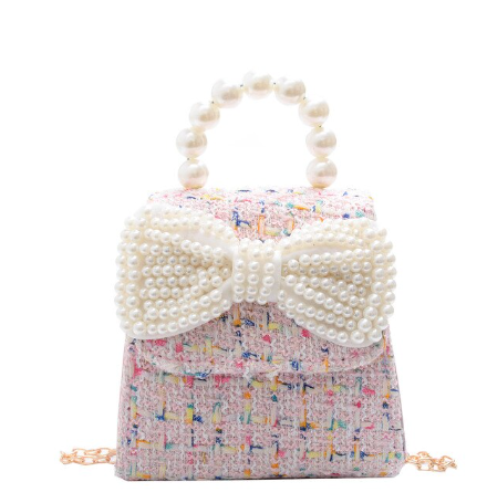 Mademoiselle Tweed Pearl Kids Purse