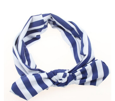 Stripe Printed Bow Headband