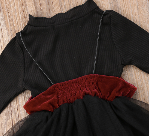 Velvet Sky Dress with Long Sleeve Top