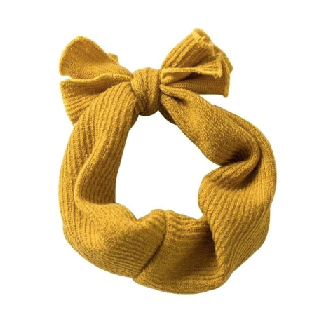 Montreal Solid Knit Bow Baby Headband