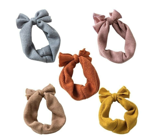 Montreal Solid Knit Bow Baby Headband