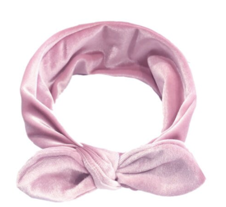 Solid Velvet Bow Baby Headband