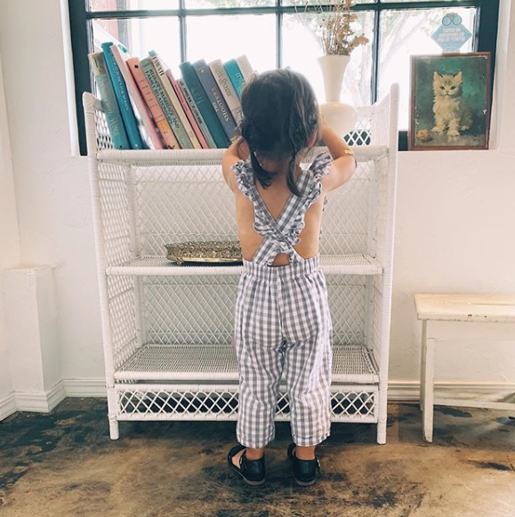 Landon Gray & White Gingham Jumper
