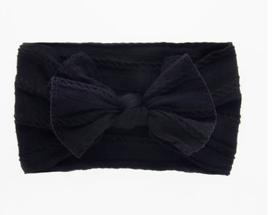 Siena Soft Solid Bow Baby Headband