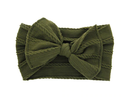 Siena Soft Solid Bow Baby Headband