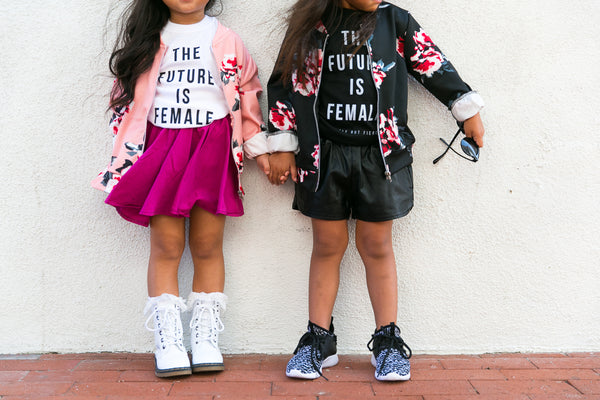 Floral Scuba Bomber Kids Jacket