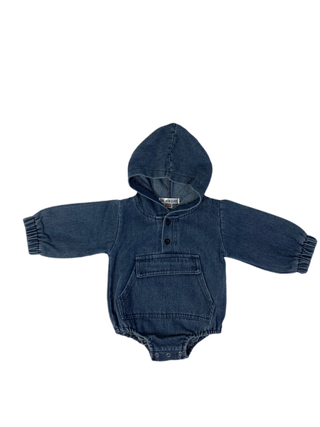 Jayden Chambray Long Sleeve Baby Onesie