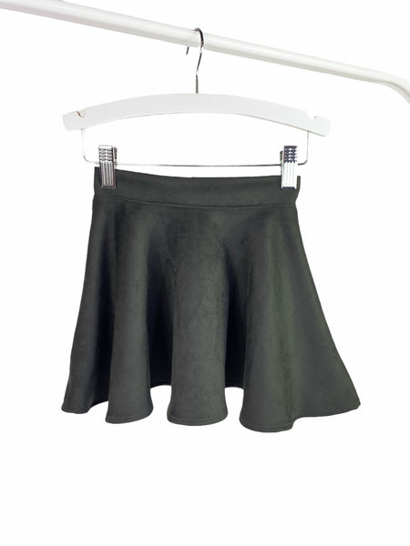 Olive Suede Skirt