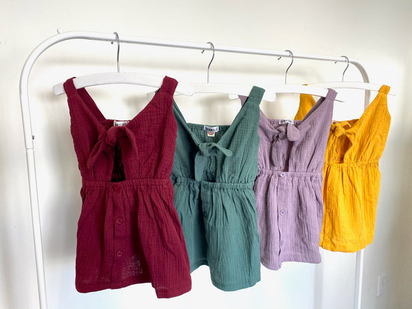 Napa Gauze Tie Front Dress