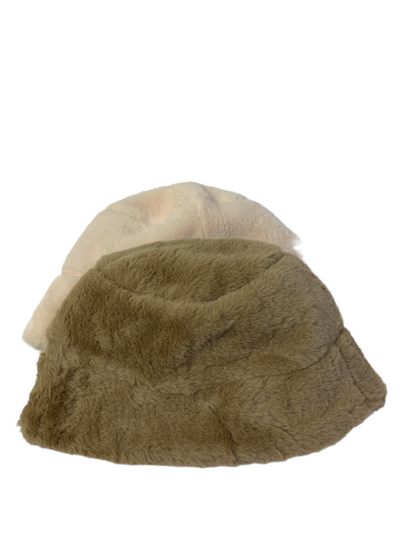 Faux Fur Kids Bowler Hat