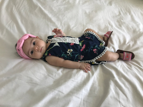 Alexis Navy Floral Romper