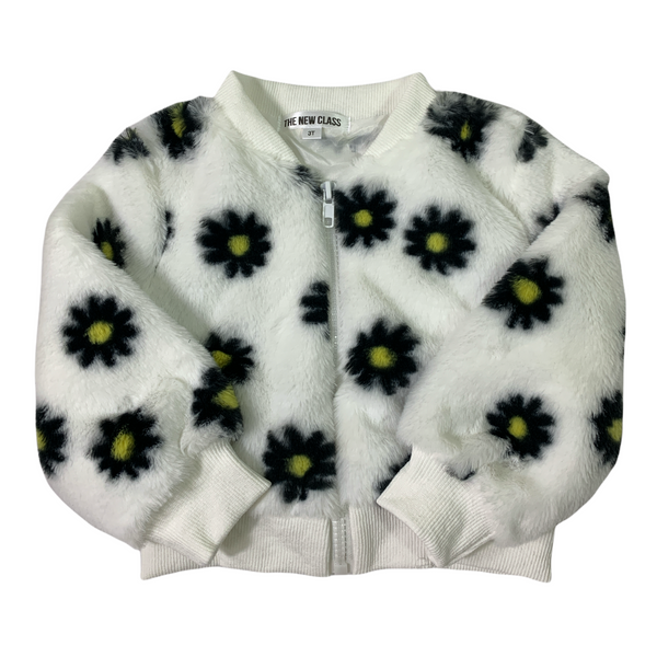 Drew Daisy Plush Bomber Kids Jacket